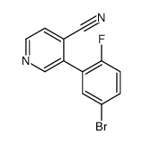 3-(5-bromo-2-fluorophenyl)pyridine-4-carbonitrile Structure