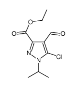 ethyl 5-chloro-4-formyl-1-propan-2-ylpyrazole-3-carboxylate结构式