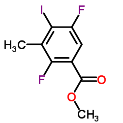 2,5-Difluoro-4-iodo-3-methyl-benzoic acid methyl ester structure