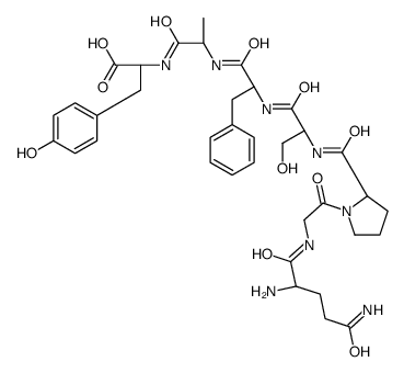 (2S)-2-[[(2S)-2-[[(2S)-2-[[(2S)-2-[[(2S)-1-[2-[[(2S)-2,5-diamino-5-oxopentanoyl]amino]acetyl]pyrrolidine-2-carbonyl]amino]-3-hydroxypropanoyl]amino]-3-phenylpropanoyl]amino]propanoyl]amino]-3-(4-hydroxyphenyl)propanoic acid Structure