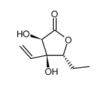 (2R,3R,4R)-4-ethyl-2,3-dihydroxy-3-vinyl-4-butanolide结构式