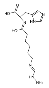 (2S)-2-[6-(hydrazinylmethylideneamino)hexanoylamino]-3-(1H-imidazol-5-yl)propanoic acid Structure