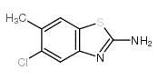 2-氨基-5-氯-6-甲基苯并噻唑结构式