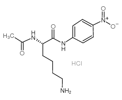 Nα-乙酰基-L-赖氨酸4-硝基苯胺盐酸盐结构式