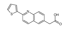 2-(2-thiophen-2-ylquinolin-6-yl)acetic acid Structure