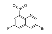 3-Bromo-6-fluoro-8-nitro-quinoline结构式