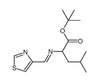 2-[N-(1,3-thiazol-4-ylmethylene)amino]-4-methyl pentanoic acid tert-butyl ester Structure