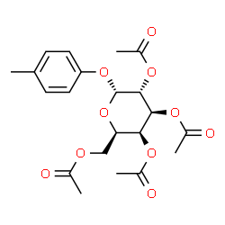 4-甲基苯基 四-O-乙酰基-α-D-吡喃半乳糖苷结构式