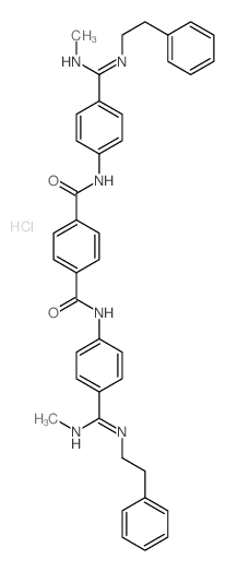 N,N-bis[4-(N-methyl-N-phenethyl-carbamimidoyl)phenyl]benzene-1,4-dicarboxamide结构式