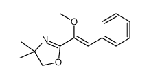 2-[(Z)-1-methoxy-2-phenylethenyl]-4,4-dimethyl-5H-1,3-oxazole结构式