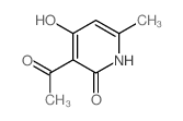 3-乙酰基-4-羟基-6-甲基吡啶-2(1h)-酮结构式
