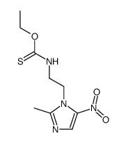 [2-(2-methyl-5-nitro-imidazol-1-yl)-ethyl]-thiocarbamic acid O-ethyl ester结构式