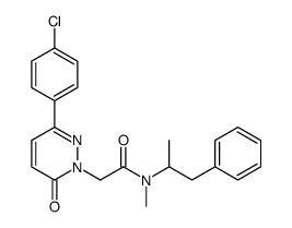 (-)-N-Methyl-N-(α-methylphenethyl)-3-(p-chlorophenyl)-6-oxo-1(6H)-pyridazineacetamide结构式