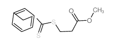 Propanoic acid, 3-((((phenylmethyl)amino)thioxomethyl)thio)-, methyl ester Structure