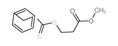 Propanoic acid, 3-((((phenylmethyl)amino)thioxomethyl)thio)-, methyl ester structure