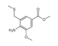 methyl 4-amino-3-methoxy-5-methylthiomethylbenzoate Structure