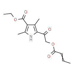 1H-Pyrrole-3-carboxylicacid,2,4-dimethyl-5-[[(1-oxo-2-butenyl)oxy]acetyl]-,ethylester(9CI)结构式