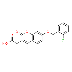 {7-[(2-Chlorobenzyl)oxy]-4-methyl-2-oxo-2H-chromen-3-yl}acetic acid Structure