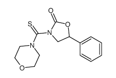 3-(morpholine-4-carbothioyl)-5-phenyl-1,3-oxazolidin-2-one结构式