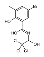 5-bromo-2-hydroxy-3-methyl-N-(2,2,2-trichloro-1-hydroxyethyl)benzamide Structure