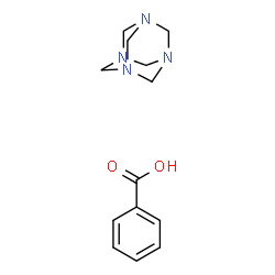 1,3,5,7-tetraazatricyclo[3.3.1.13,7]decane monobenzoate structure