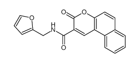 N-(furan-2-ylmethyl)-3-oxobenzo[f]chromene-2-carboxamide结构式