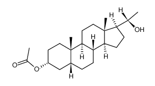 (20S)-20-hydroxy-5β-pregnan-3α-yl acetate结构式