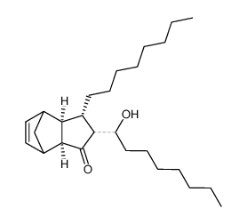 (3S,3aS,7aS)-2-(1-Hydroxy-octyl)-3-octyl-2,3,3a,4,7,7a-hexahydro-4,7-methano-inden-1-one Structure