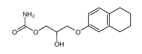 Carbamic acid 2-hydroxy-3-[(5,6,7,8-tetrahydronaphthalen-2-yl)oxy]propyl ester结构式