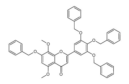 7-Benzyloxy-5,8-dimethoxy-2-(3,4,5-tris-benzyloxy-phenyl)-chromen-4-one结构式