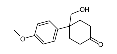 4-(hydroxymethyl)-4-(4-methoxyphenyl)cyclohexan-1-one Structure