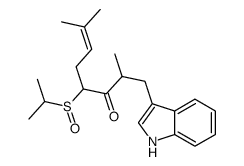1-(1H-indol-3-yl)-2,7-dimethyl-4-propan-2-ylsulfinyloct-6-en-3-one结构式