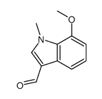 7-Methoxy-1-methyl-1H-indole-3-carbaldehyde结构式