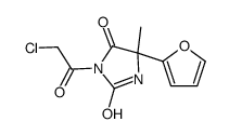 3-(2-chloroacetyl)-5-(furan-2-yl)-5-methylimidazolidine-2,4-dione Structure
