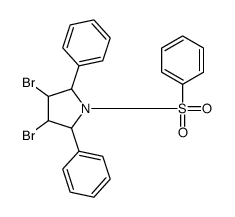 1-(benzenesulfonyl)-3,4-dibromo-2,5-diphenylpyrrolidine结构式