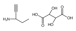 (2R,3R)-2,3-dihydroxybutanedioic acid,(3S)-pent-1-yn-3-amine结构式