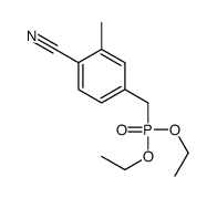 4-(diethoxyphosphorylmethyl)-2-methylbenzonitrile结构式