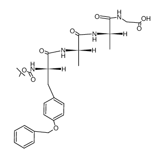 Boc-Tyr(Bzl)-Ala-Ala-Gly结构式