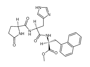 3-naphthalen-1-yl-2-[Nα-(5-oxo-prolyl)-histidylamino]-propionic acid methyl ester Structure