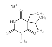4,6(1H,5H)-Pyrimidinedione,5-ethyldihydro-1-methyl-5-(1-methylethyl)-2-thioxo-, sodium salt (1:1) structure
