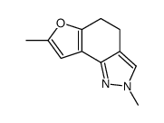 2,7-dimethyl-4,5-dihydrofuro[2,3-g]indazole结构式