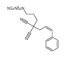 2-(3-azidopropyl)-2-(3-phenylprop-2-enyl)propanedinitrile结构式