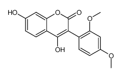 3-(2,4-dimethoxy-phenyl)-4,7-dihydroxy-coumarin Structure