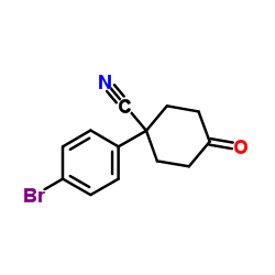 1-(4-Bromophenyl)-4-oxocyclohexanecarbonitrile结构式