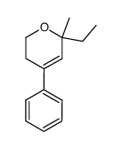 6-ethyl-6-methyl-4-phenyl-3,6-dihydro-2H-pyran结构式