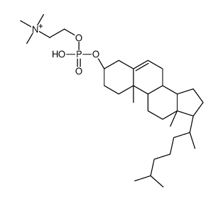 2-[[(3S,8S,9S,10R,13R,14S,17R)-10,13-dimethyl-17-[(2R)-6-methylheptan-2-yl]-2,3,4,7,8,9,11,12,14,15,16,17-dodecahydro-1H-cyclopenta[a]phenanthren-3-yl]oxy-hydroxyphosphoryl]oxyethyl-trimethylazanium结构式