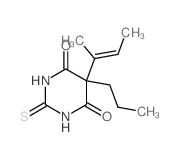 4,6 (1H, 5H)-Pyrimidinedione, dihydro-5-(1-methyl-1-propenyl)-5-propyl-2-thioxo-结构式