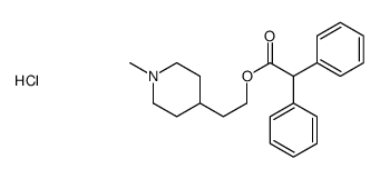 2-(1-methylpiperidin-1-ium-4-yl)ethyl 2,2-diphenylacetate,chloride结构式