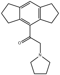 1-[(1,2,3,5,6,7-Hexahydro-s-indacen)-4-yl]-2-(1-pyrrolidinyl)ethanone结构式