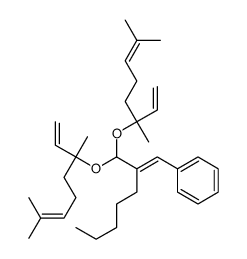 [2-[bis[(1,5-dimethyl-1-vinyl-4-hexenyl)oxy]methyl]-1-heptenyl]benzene结构式